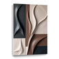 Beige and Brown dark green Wall Sculptures, 3D Wood Wall Art, Minimalist Wall Hanging Home Decor