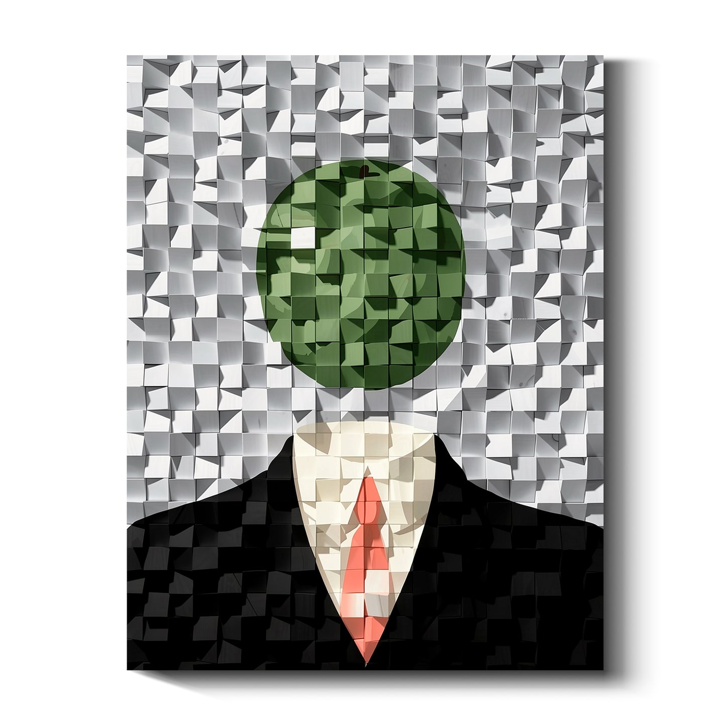 Modern Wooden Wall Art 3D Wood Wall Decor for Living Room:Thinker Portrait Gentleman in Suit