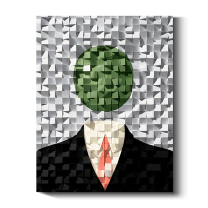 Modern Wooden Wall Art 3D Wood Wall Decor for Living Room:Thinker Portrait Gentleman in Suit