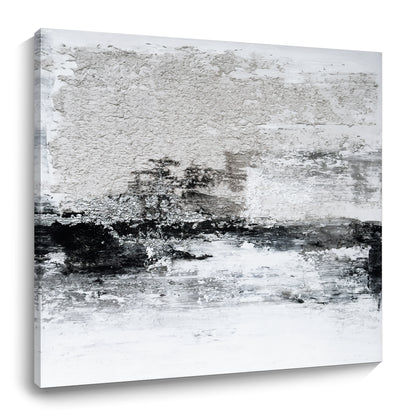 Black, white, and gray abstract hand painting