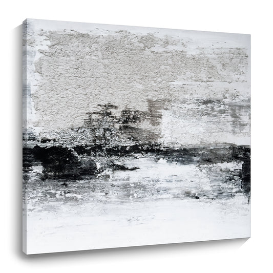 Black, white, and gray abstract hand painting