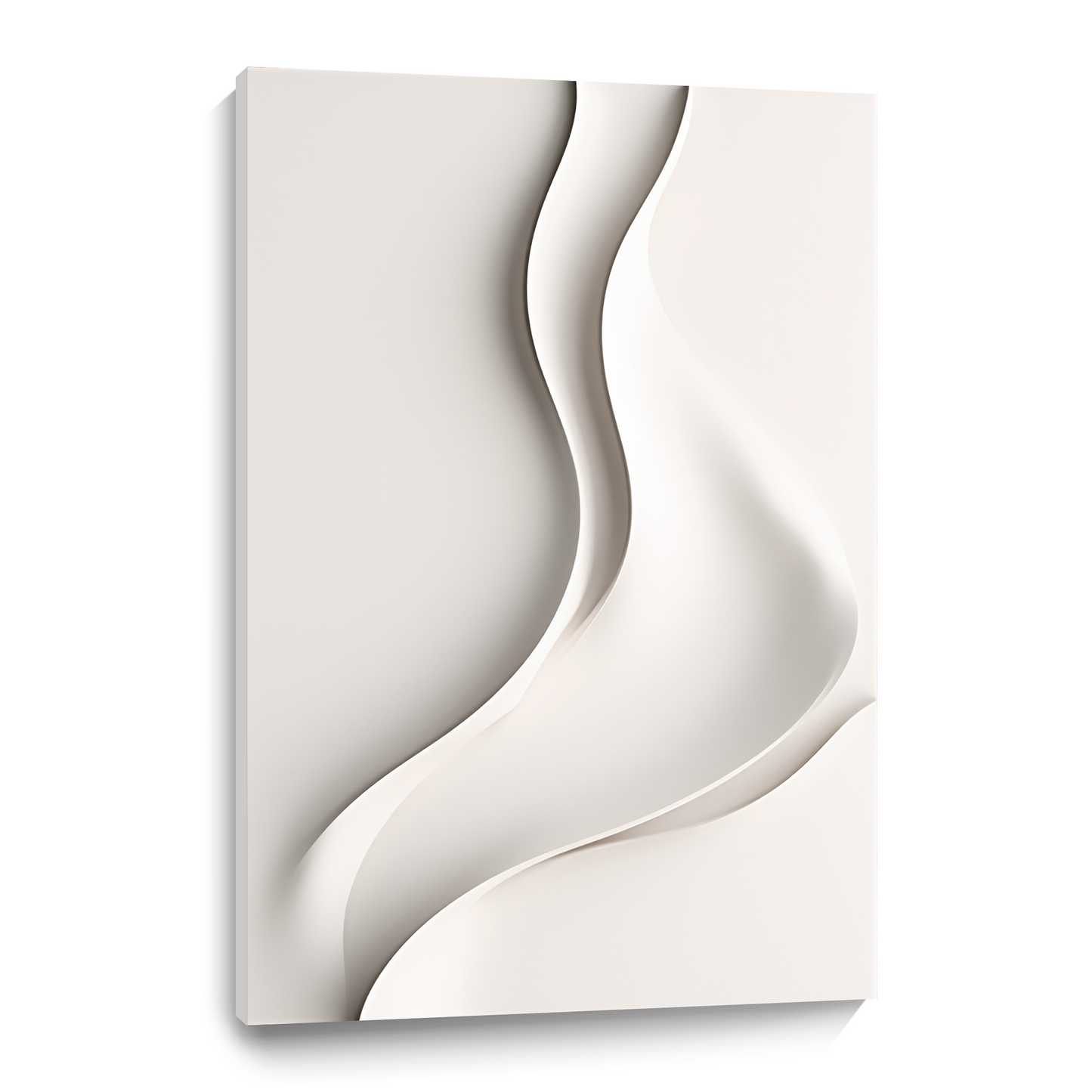 "flow"Beige Wall Sculpture 3D Wood Wall Art