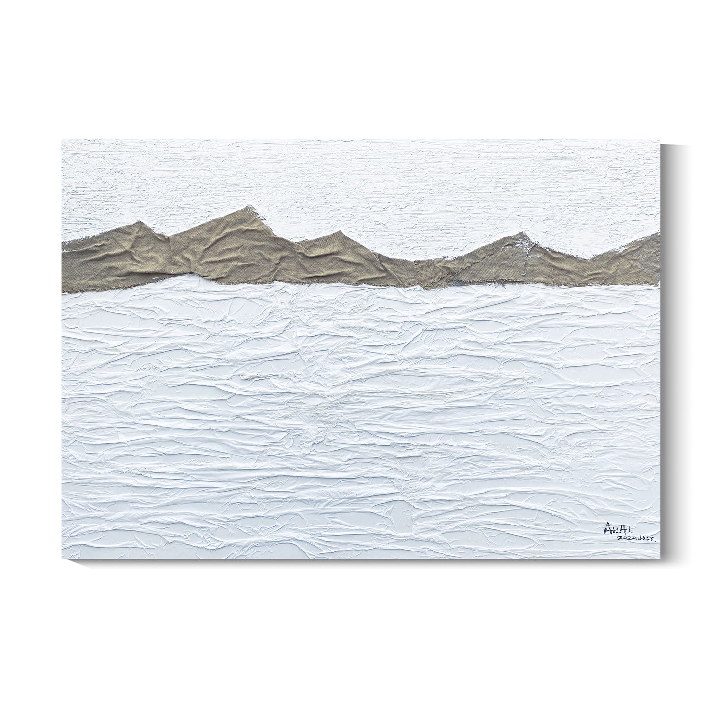 Banner modern abstract wall art, hand-painted oil painting