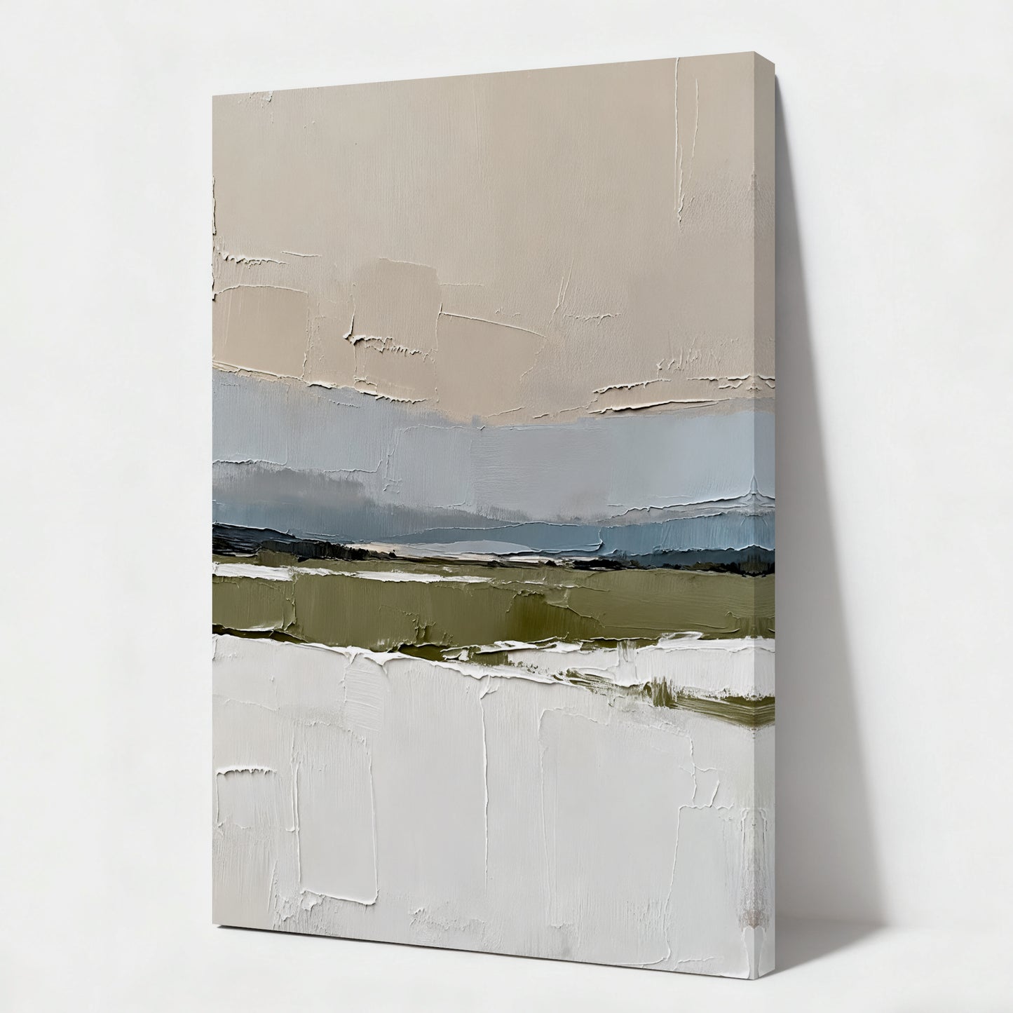 Hand-printed Minimalist Abstract Landscape Oil Painting Wall Art Handmade Canvas Painting