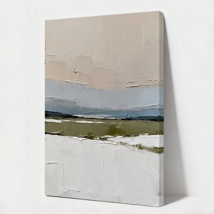 Hand-printed Minimalist Abstract Landscape Oil Painting Wall Art Handmade Canvas Painting