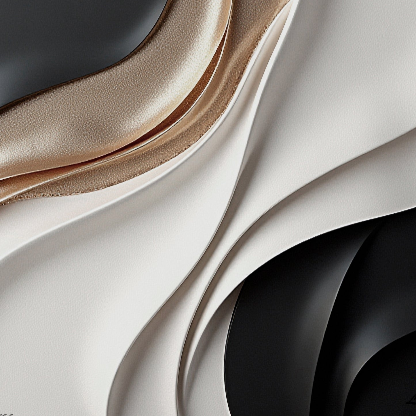 Beige, black and brown wall sculptures, 3D wooden wall art, simple wall-hung home decoration.