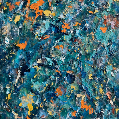 Modern abstract wall art, hand-painted oil painting