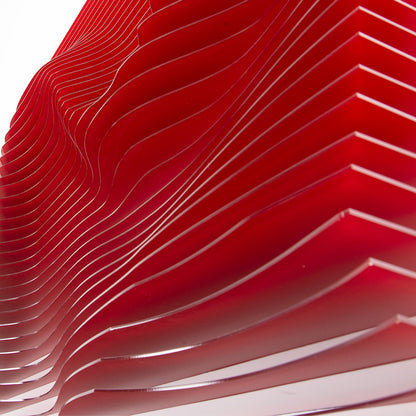 Red and white texture three-dimensional acrylic installation art