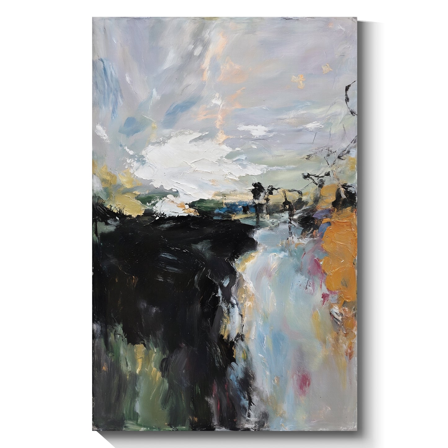 Modern abstract wall art, hand-painted oil painting