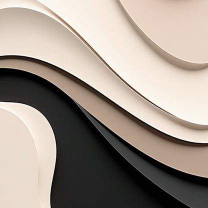 Beige and Brown Black Wall Sculptures, 3D Wood Wall Art, Minimalist Wall Hanging Home Décor