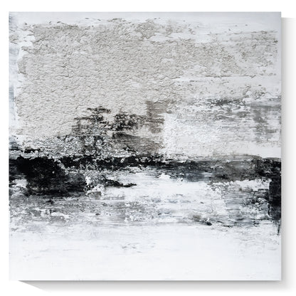 Black, white, and gray abstract hand painting