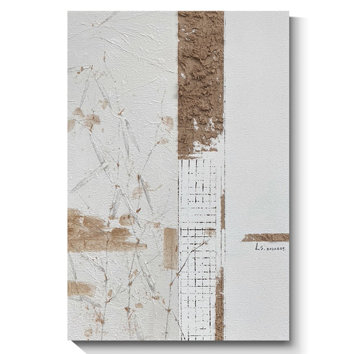 Modern abstract wall art, hand-painted oil painting