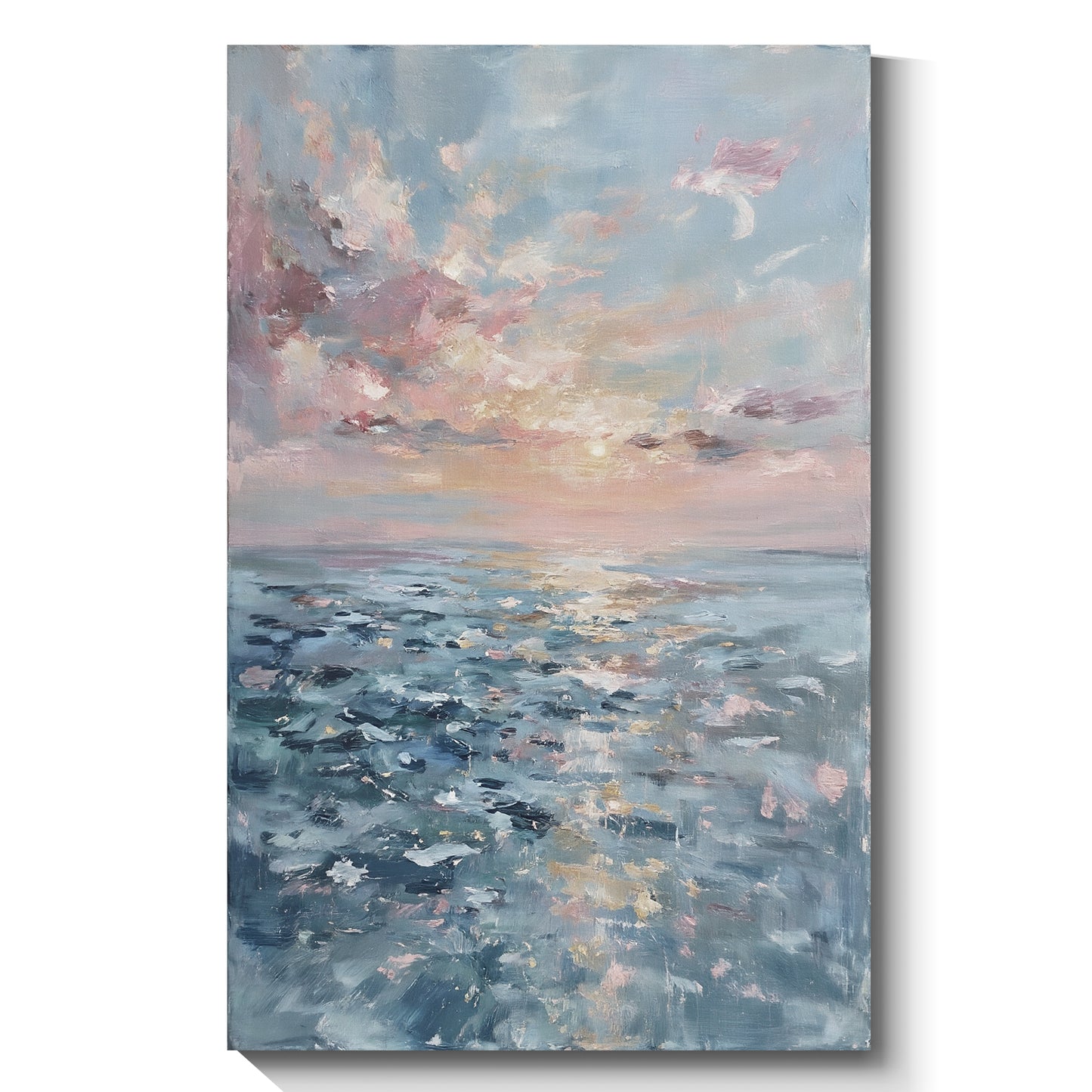 "Flower Sea" modern abstract mural art, hand-painted oil painting.