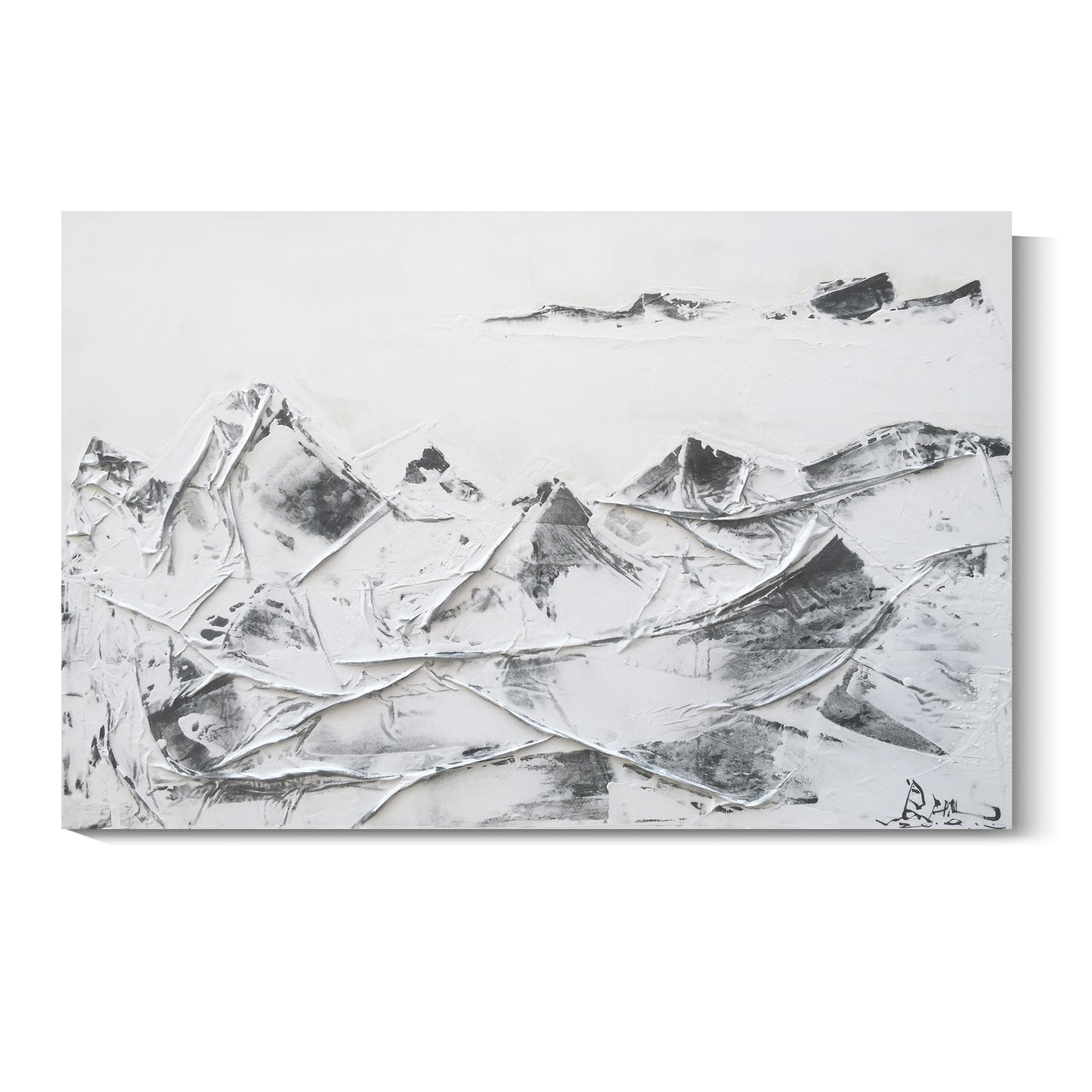 Banner modern abstract wall art, hand-painted oil painting