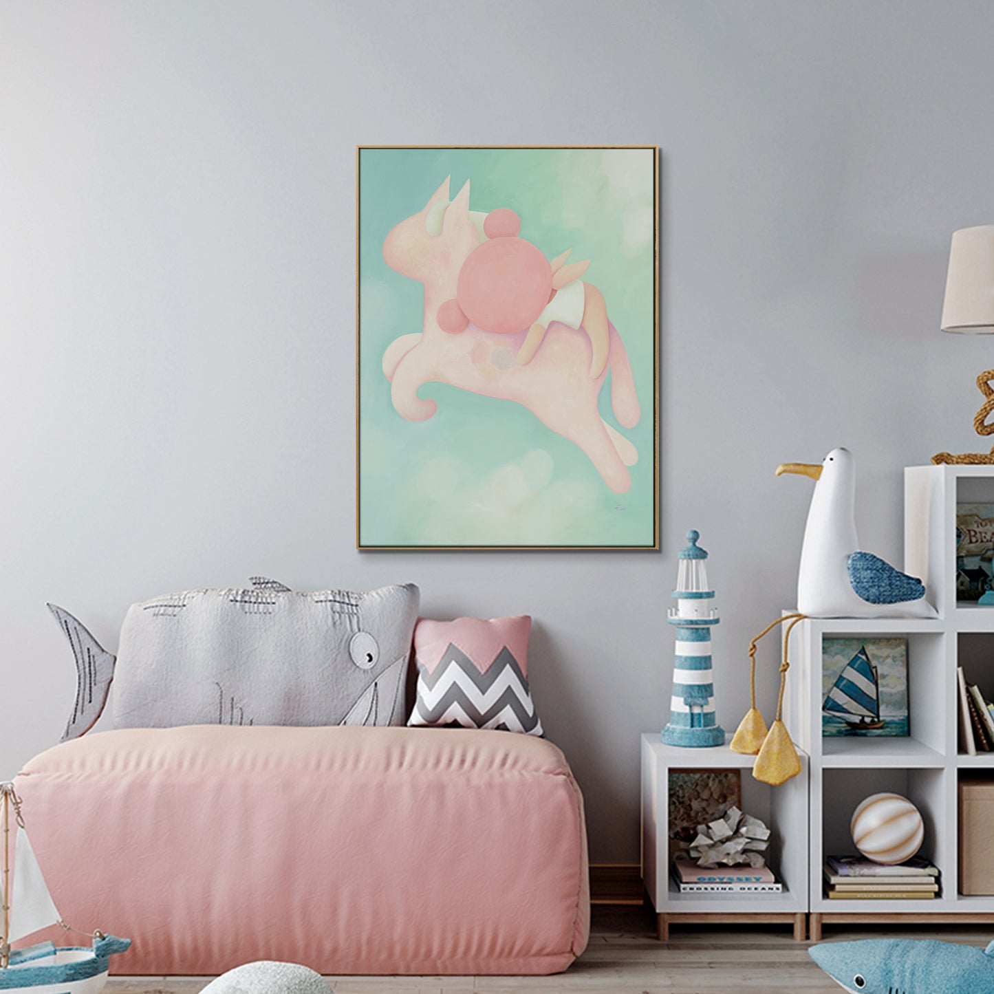 "Lucy and diamonds are flying in the sky"Giclée canvas framed prints