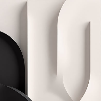 Beige and black Wall Sculptures, 3D Wood Wall Art, Minimalist Wall Hanging Home Decor