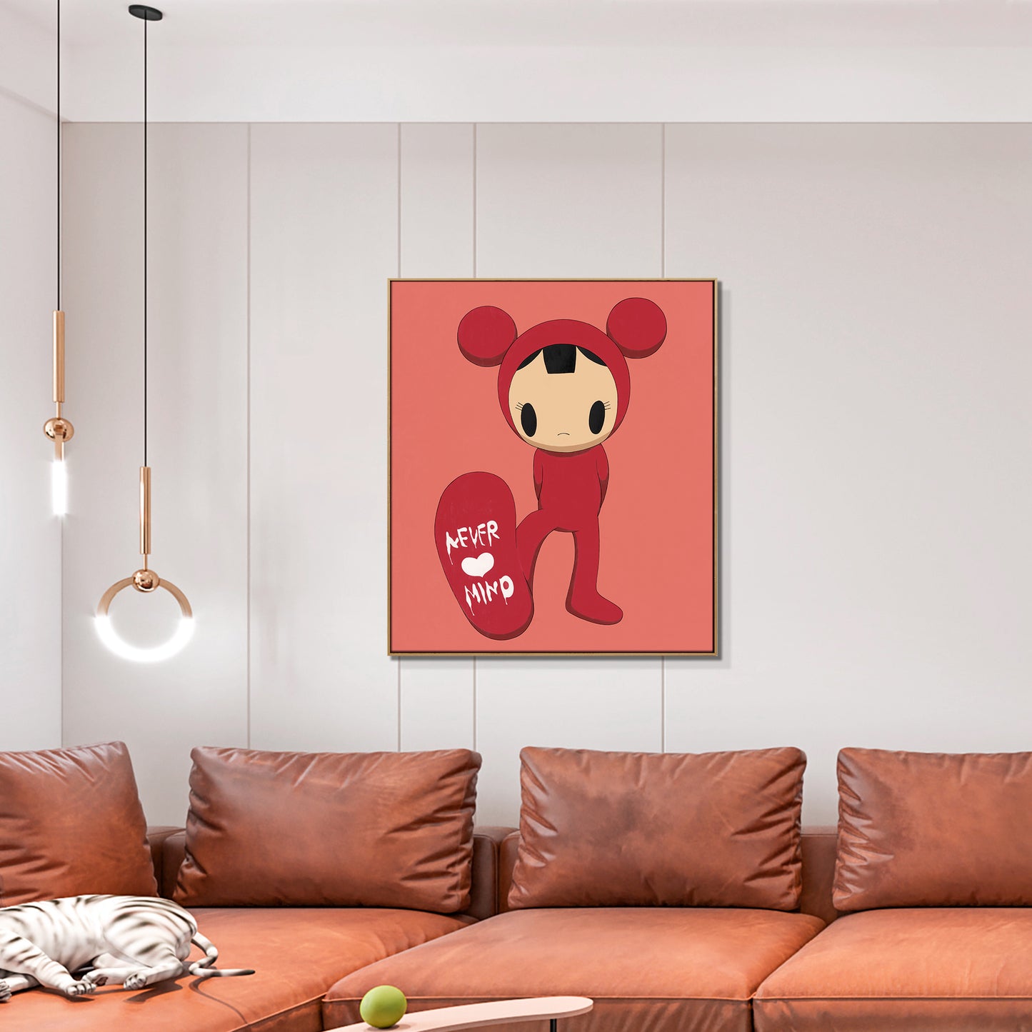 "NeverMind"hand-stretched canvas framed prints