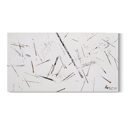 Banner modern abstract wall art, hand-painted oil painting