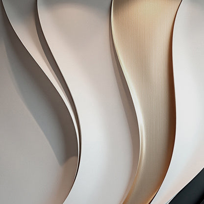 Beige, black and brown wall sculptures, 3D wooden wall art, simple wall-hung home decoration.