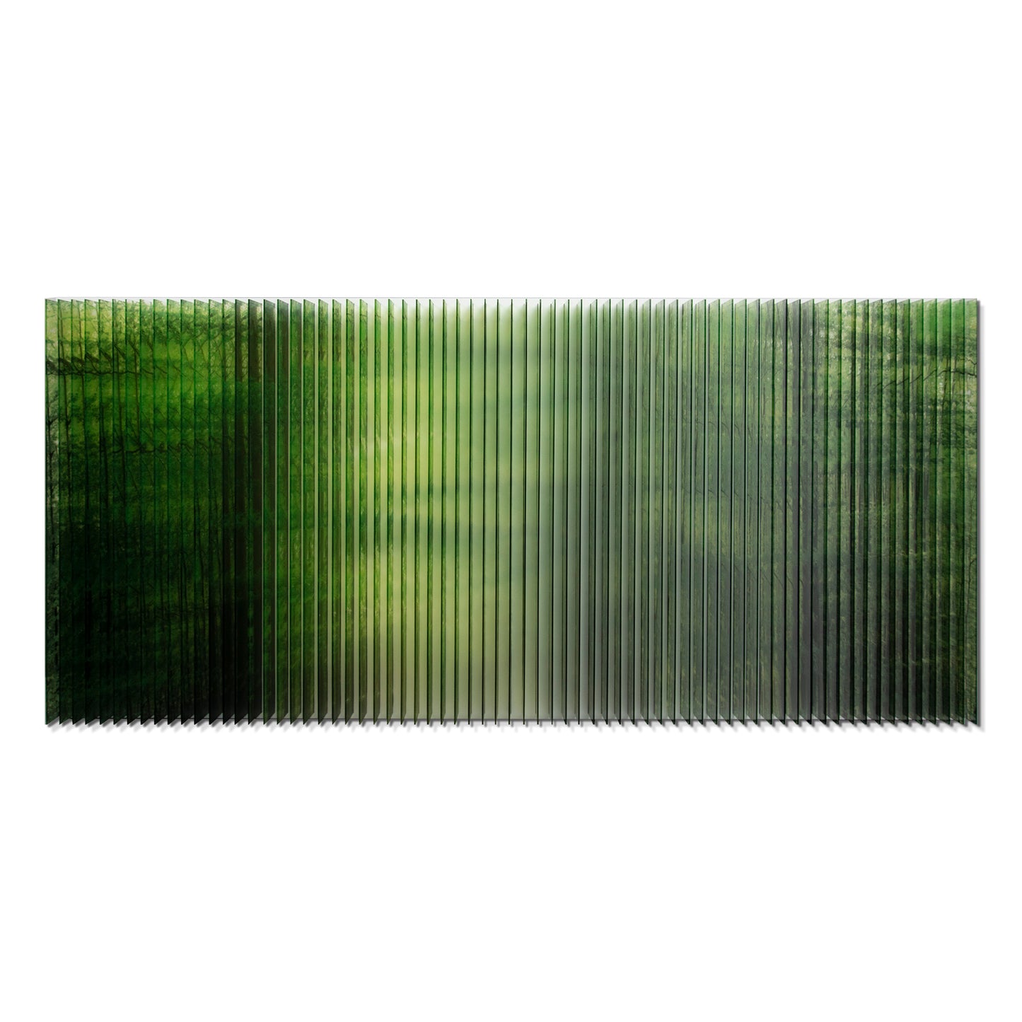 "Green Forest" acrylic wall sculpture, 3D wall art