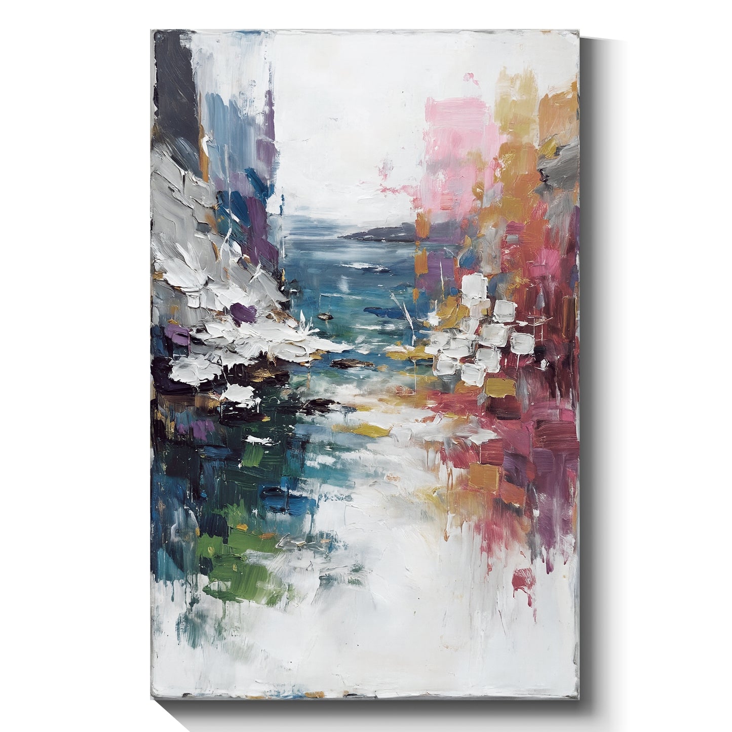 Modern abstract wall art, hand-painted oil painting