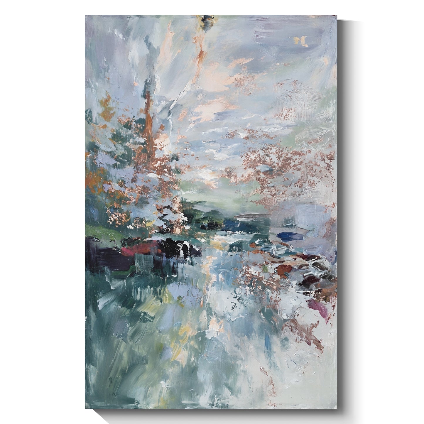 Modern abstract wall art, hand-painted oil painting