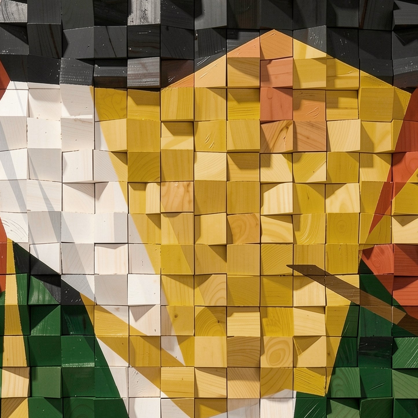 Modern Wooden Wall Art 3D Wood Wall Decor for Living Room:Vincent Van Gogh Self-Portrait