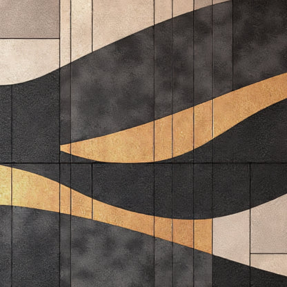 "Black gold" Wall Sculpture 3D Wood Wall Art