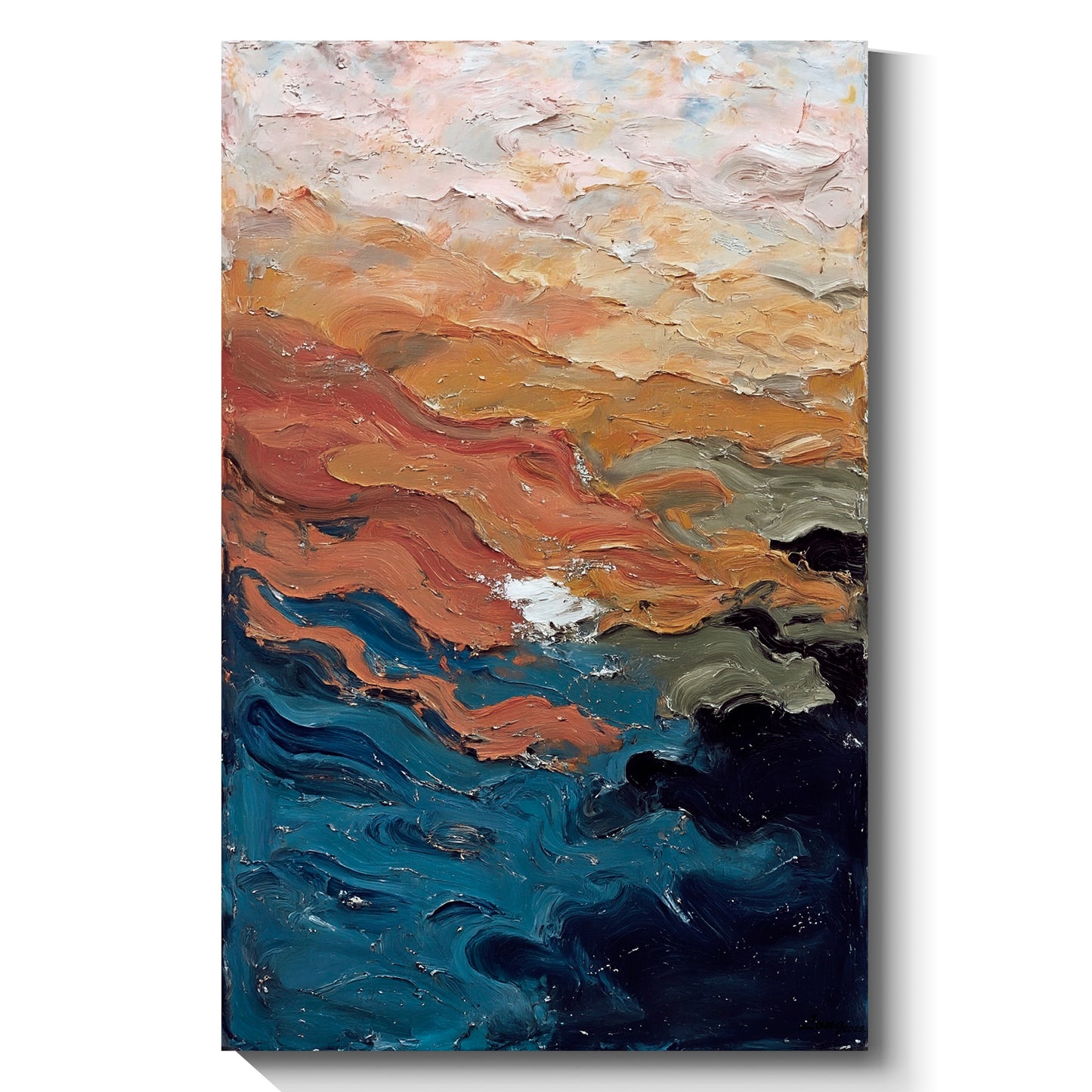 Modern abstract wall art, hand-painted oil painting