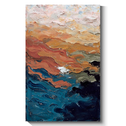 Modern abstract wall art, hand-painted oil painting