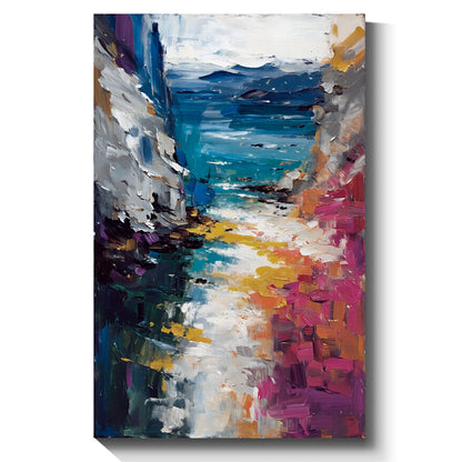 Modern abstract wall art, hand-painted oil painting