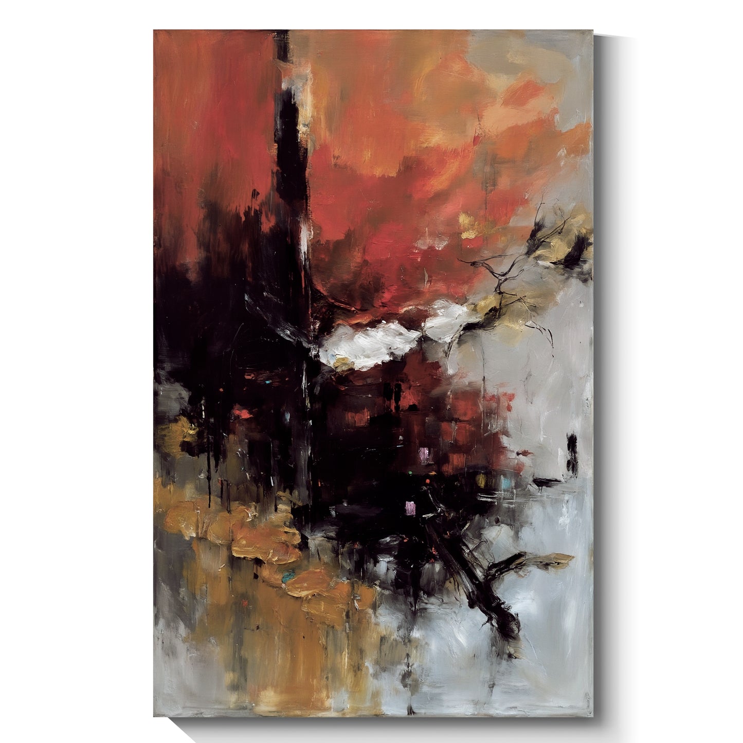Modern abstract wall art, hand-painted oil painting
