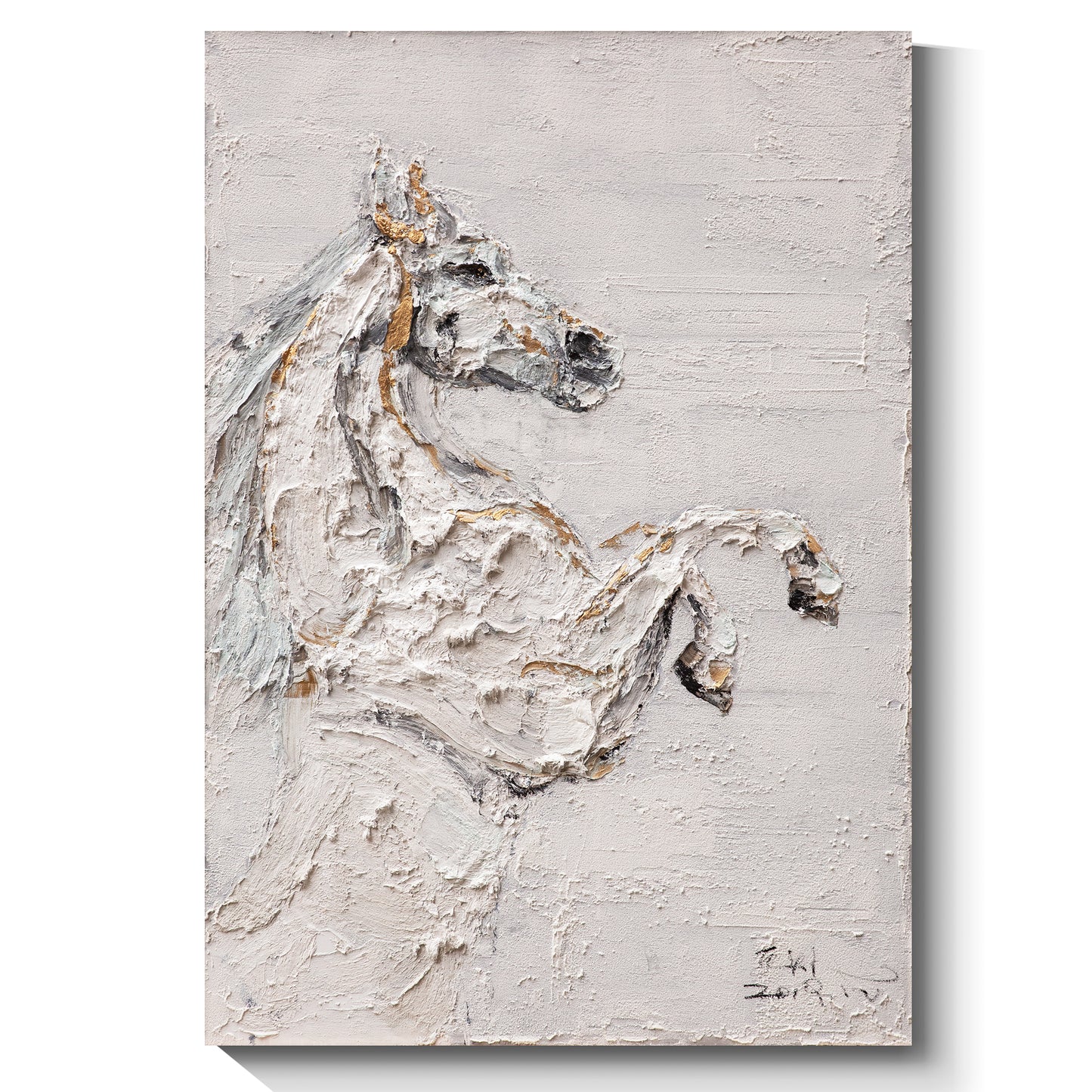 Original animal hand drawn oil painting