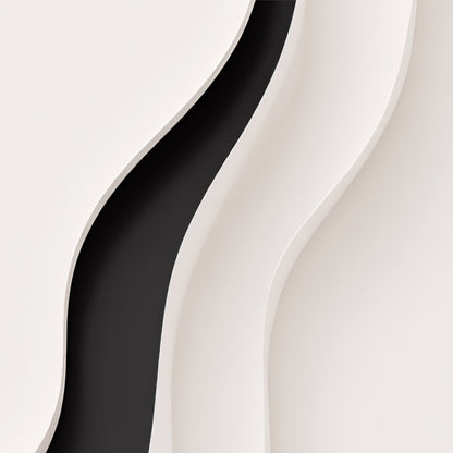 Beige and black Wall Sculptures, 3D Wood Wall Art, Minimalist Wall Hanging Home Decor