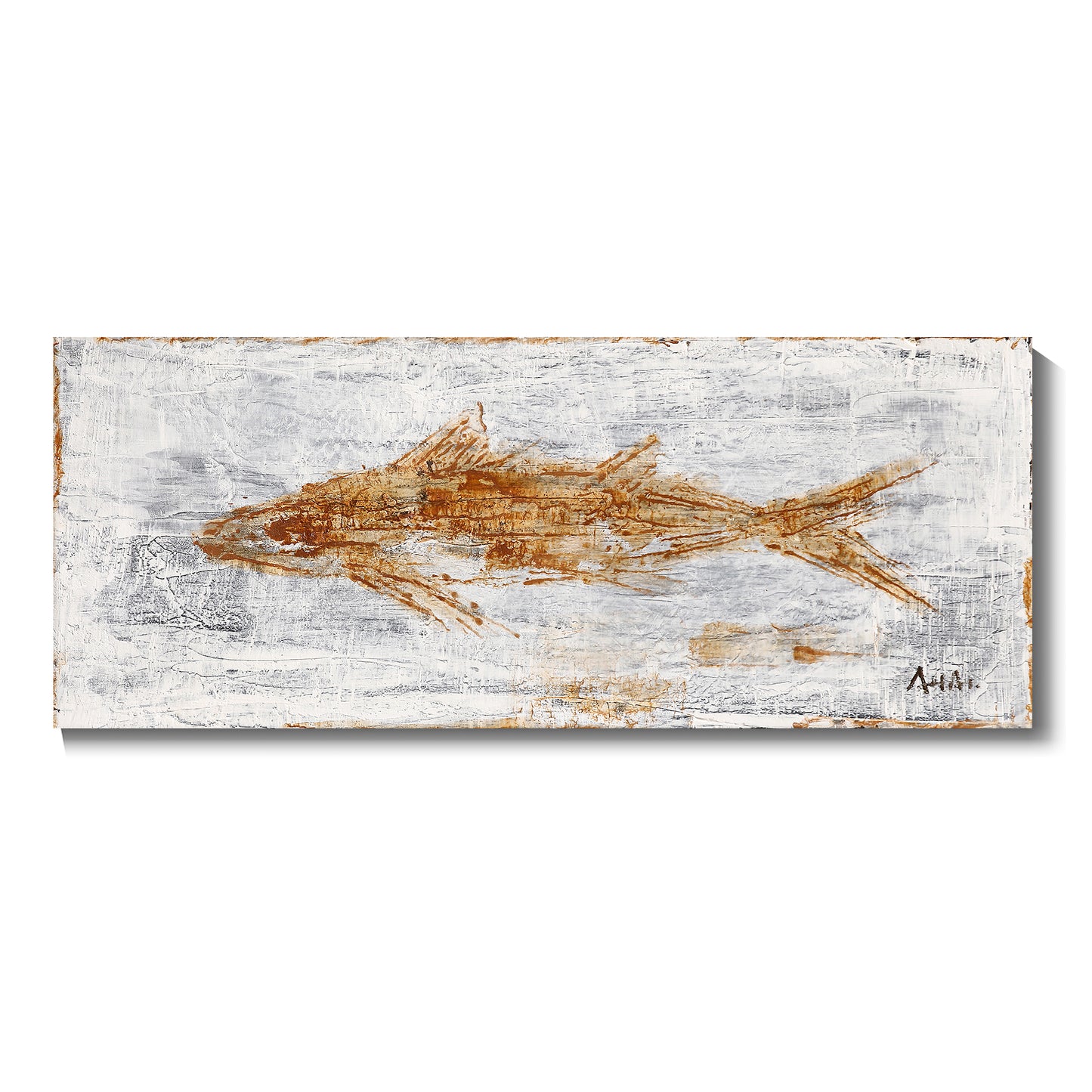 《Whale Falling》 Hand drawn oil painting