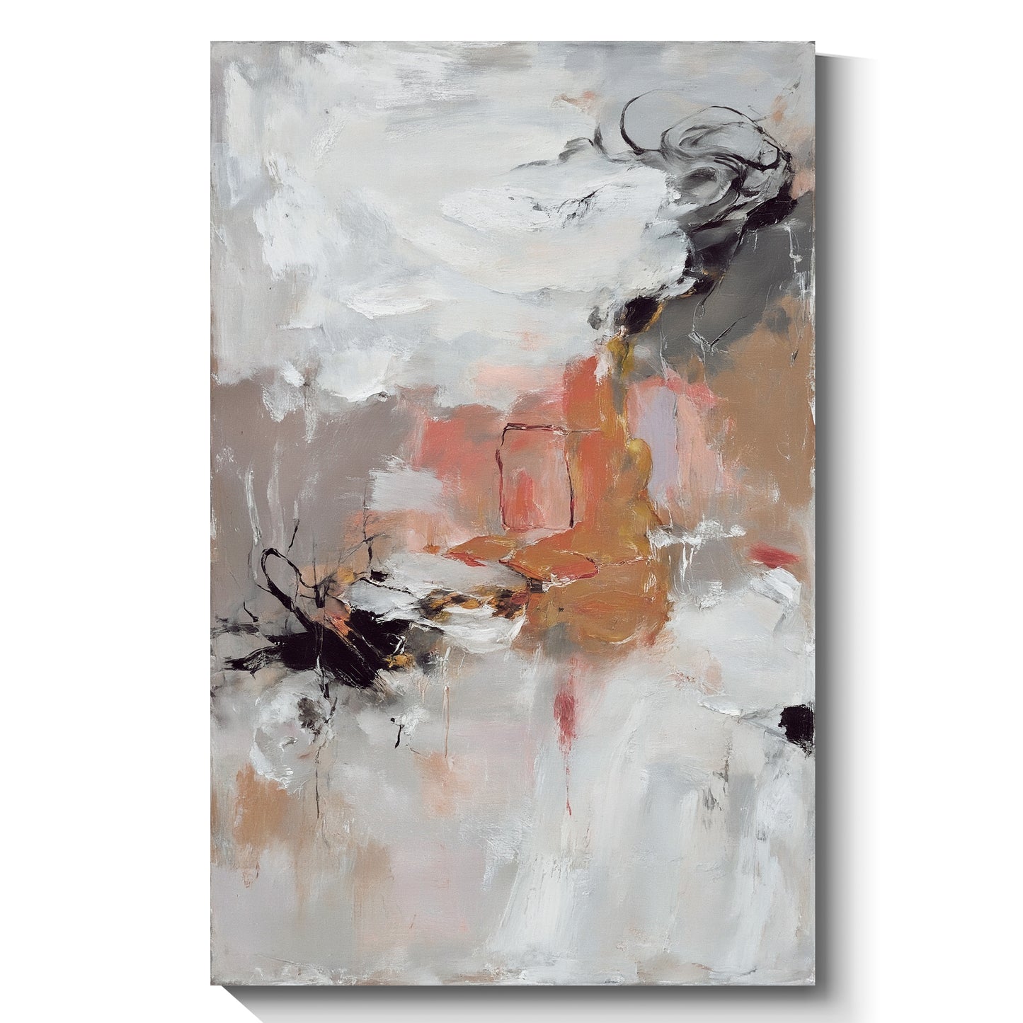 Modern abstract wall art, hand-painted oil painting