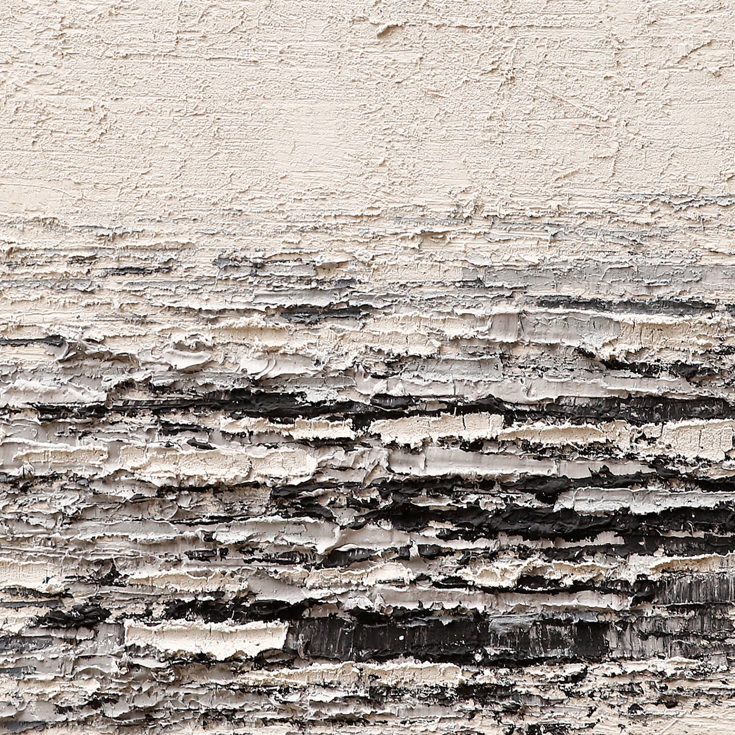 Black and white abstract thick texture painting