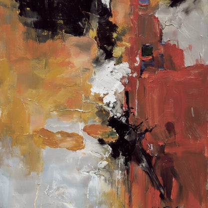 Modern abstract wall art, hand-painted oil painting