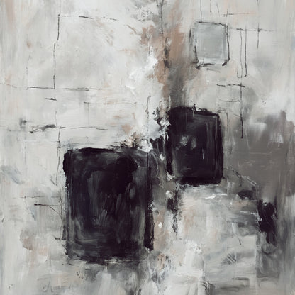 Modern abstract wall art, hand-painted oil painting