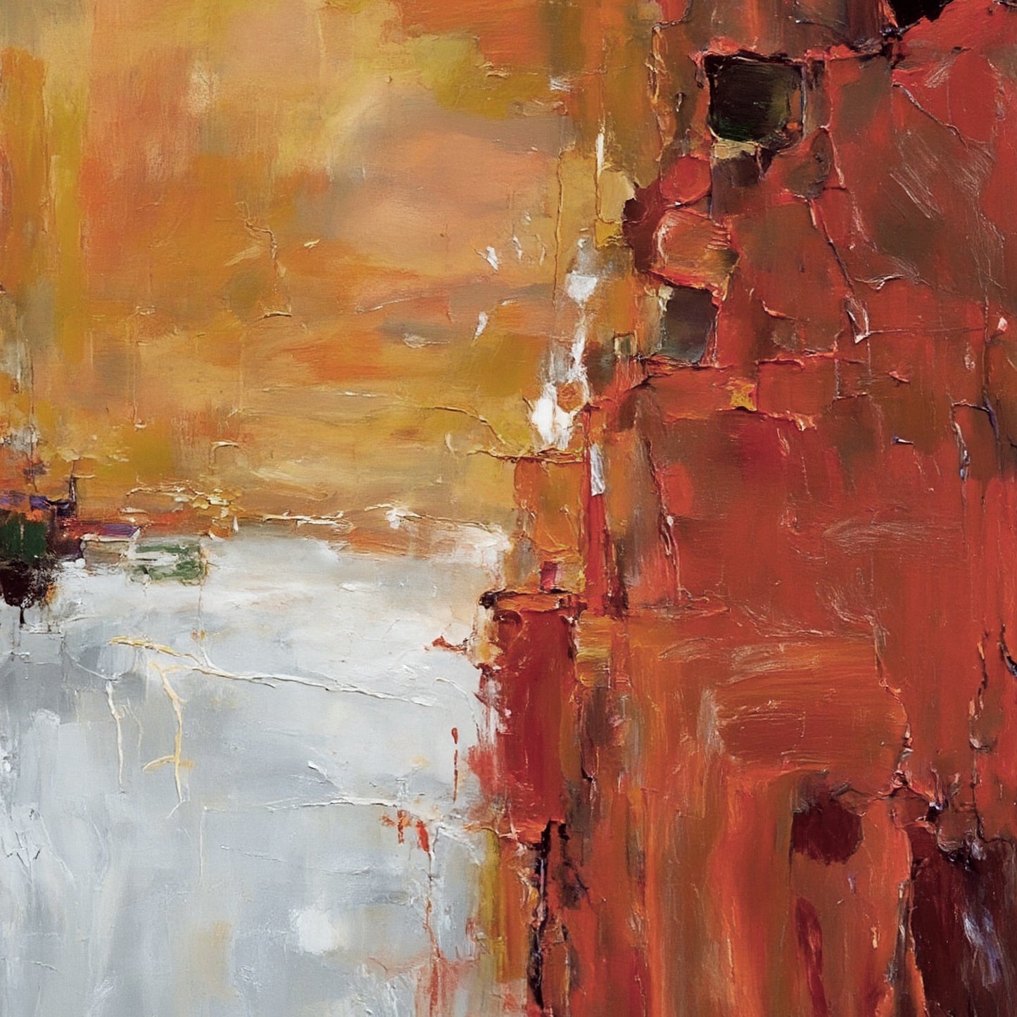 Modern abstract wall art, hand-painted oil painting