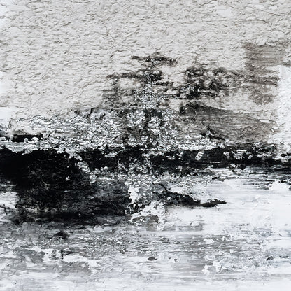 Black, white, and gray abstract hand painting