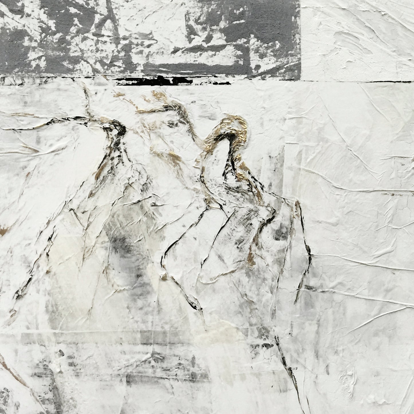 Banner modern abstract wall art, hand-painted oil painting