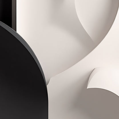 Beige and black Wall Sculptures, 3D Wood Wall Art, Minimalist Wall Hanging Home Decor