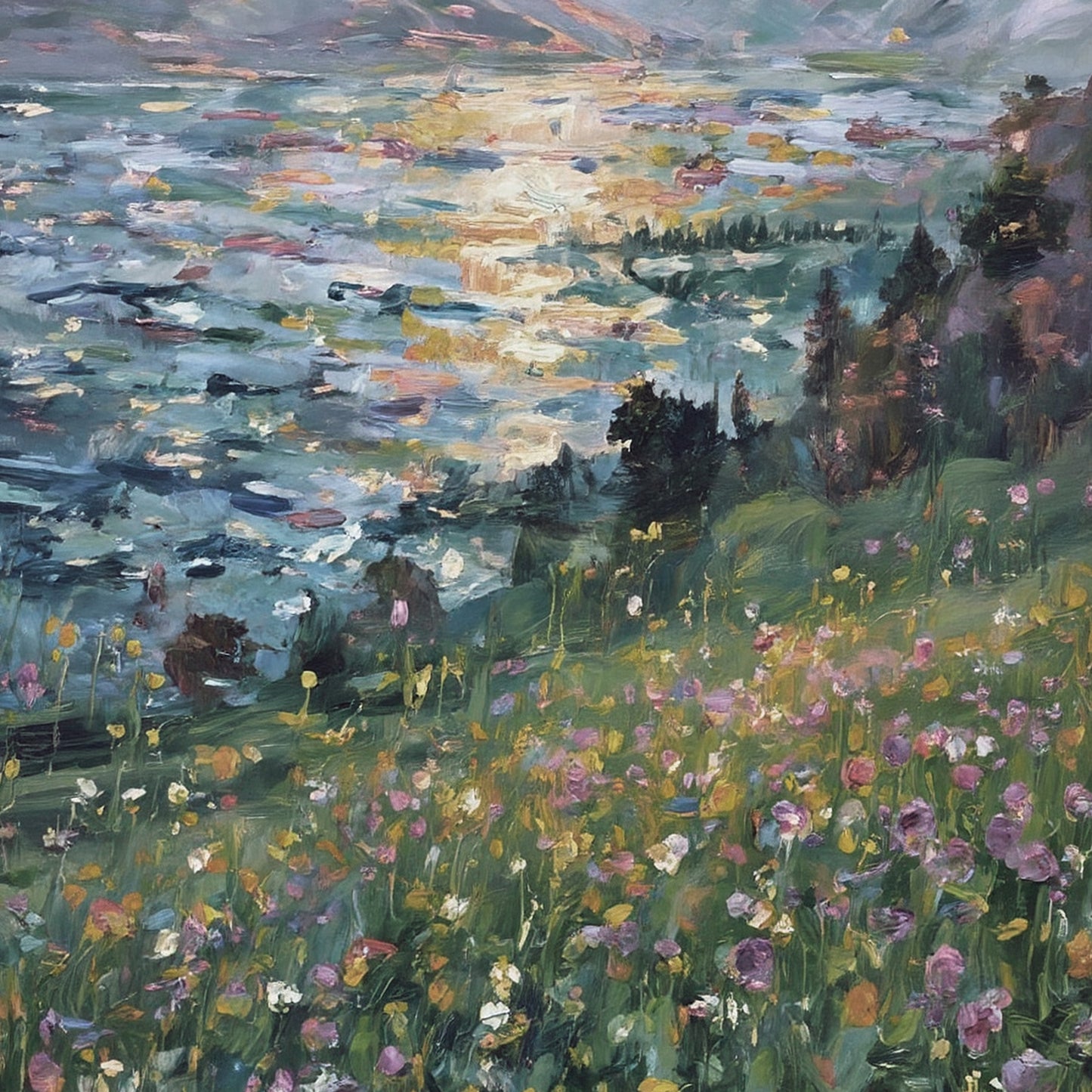 Modern abstract wall art, hand-painted oil painting