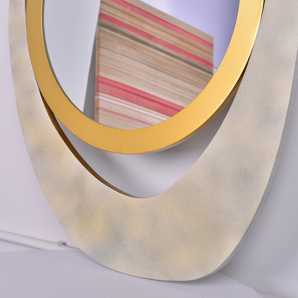 Circular mirror surface physical painting