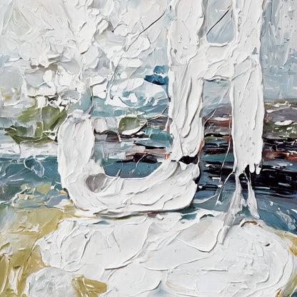 Modern abstract wall art, hand-painted oil painting