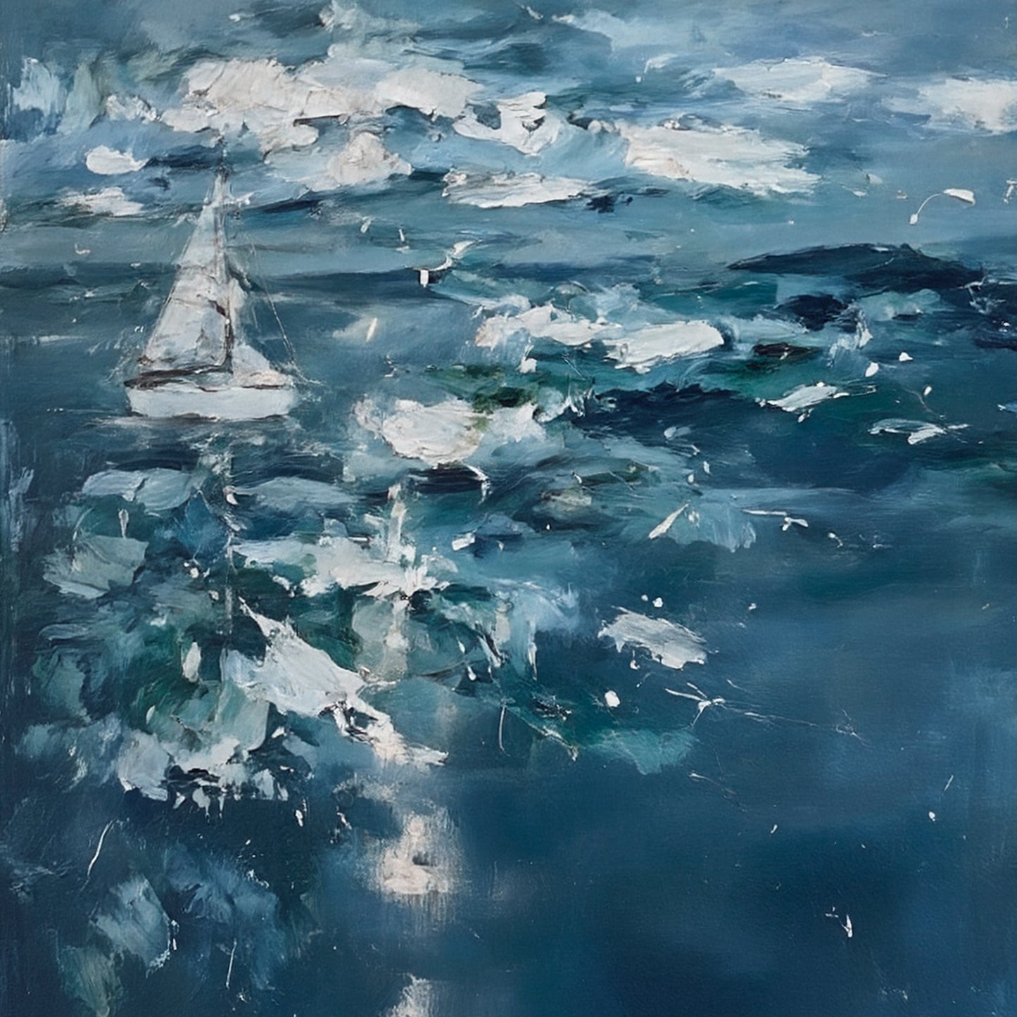 Modern abstract wall art, hand-painted oil painting