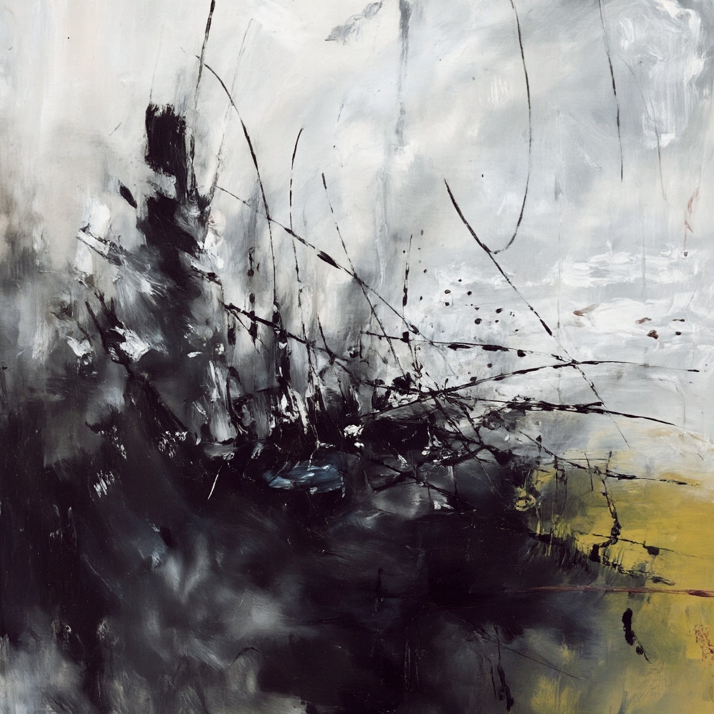 Modern abstract wall art, hand-painted oil painting