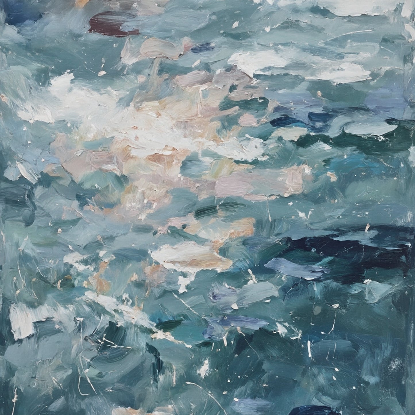 Modern abstract wall art, hand-painted oil painting