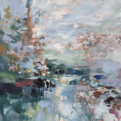 Modern abstract wall art, hand-painted oil painting